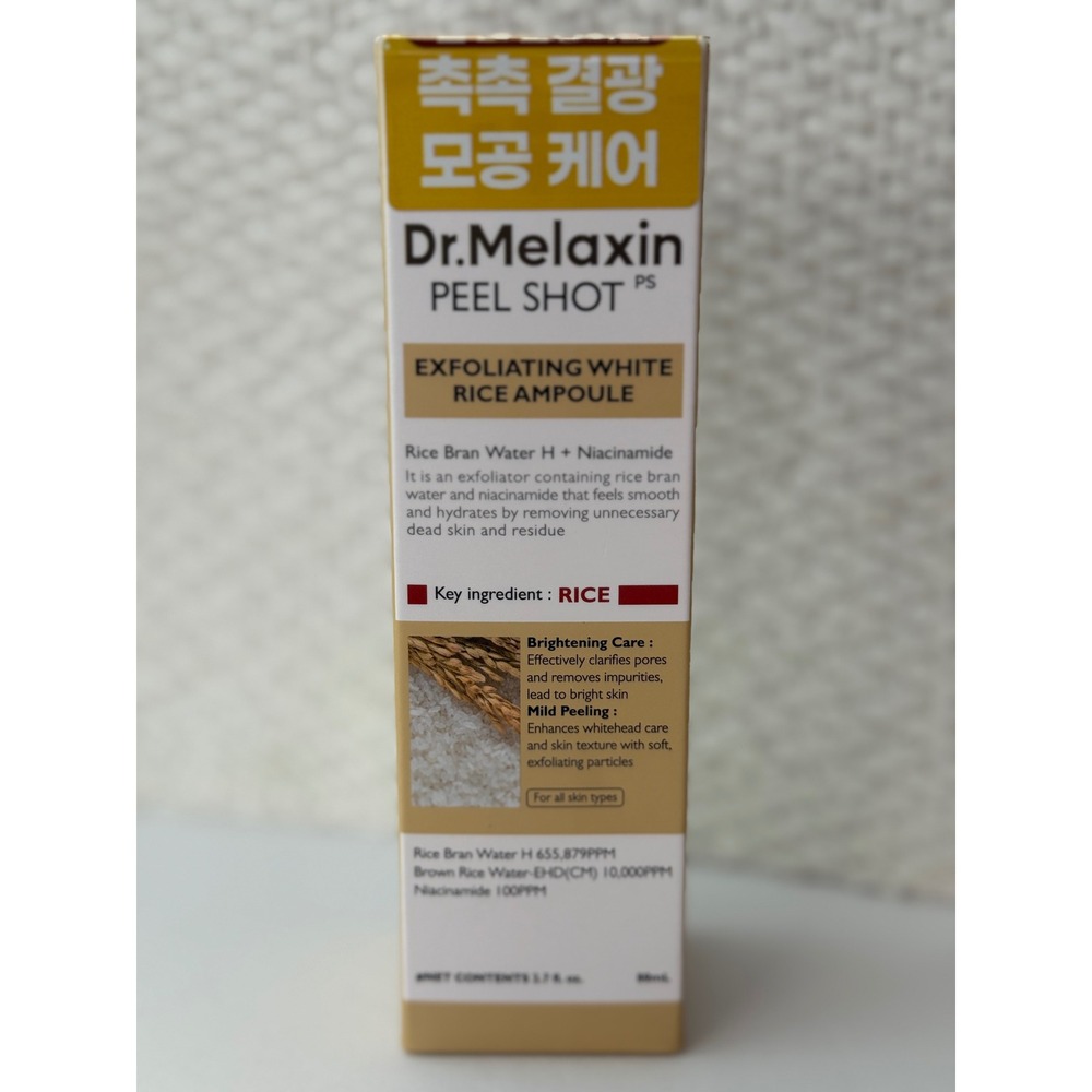 Dr.Melaxin Peel Shot PS Exfoliating White Rice Ampoule 80ml Niacinamide K-Beauty